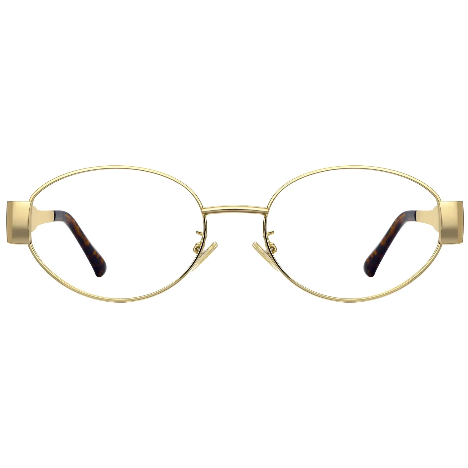 

FYTOO Luxury Metal Oval Blue Light Blocking Reading Glasses for Computer Use Retro Presbyopia Glasses for Men Women 867900