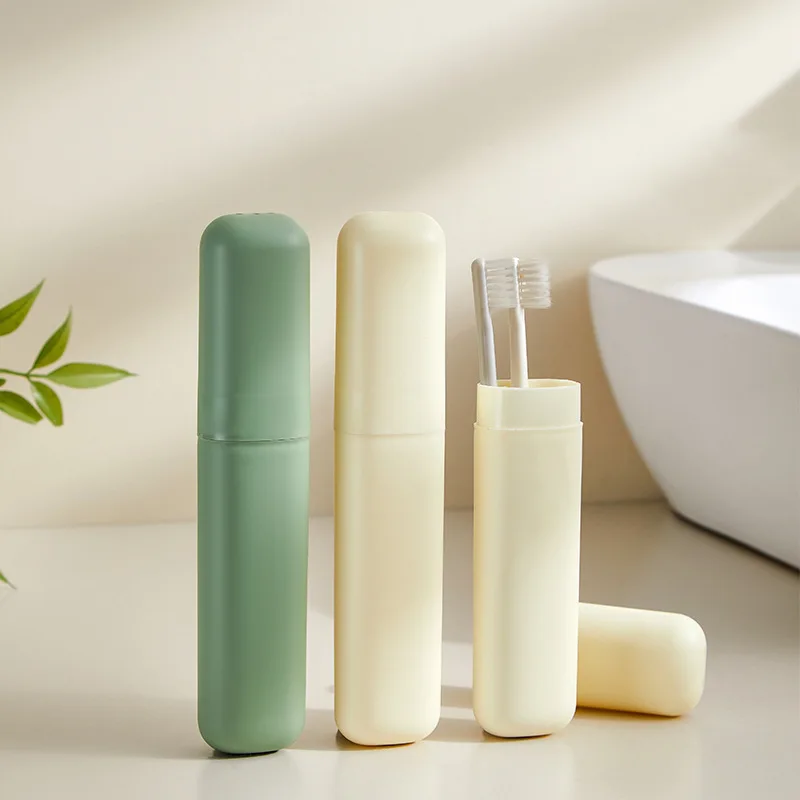 Minimalist Portable Oral Brush Holder Tight Thread Twist Lock Construction Scratch-resistant Matte ABS Surface Isolate Dust And Humidity Backpack Camping Outdoor Trips For Outdoor Backpacking Enthusiasts