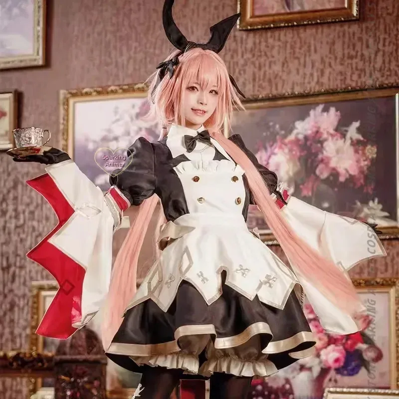 

Anime Fate Grand Order Saber Astolfo Cosplay Costume FGO Sword Version 3.0 Maid Outfit Dress Party Suit Women Girls Dress
