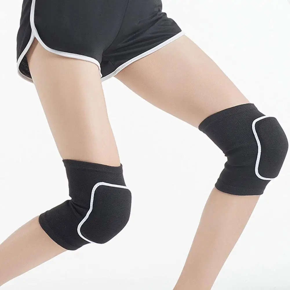 1 Pair Non-Slip Knee Brace Soft Knee Pads Breathable Knee Compression Sleeve For Dance Volleyball Basketball Running