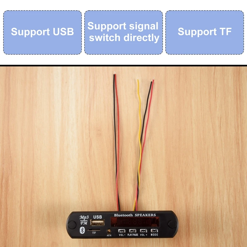 Bluetooth 5.0 MP3 Decoder Board DC 5V 12V Car FM Radio Module Support TF USB AUX For Car Phone