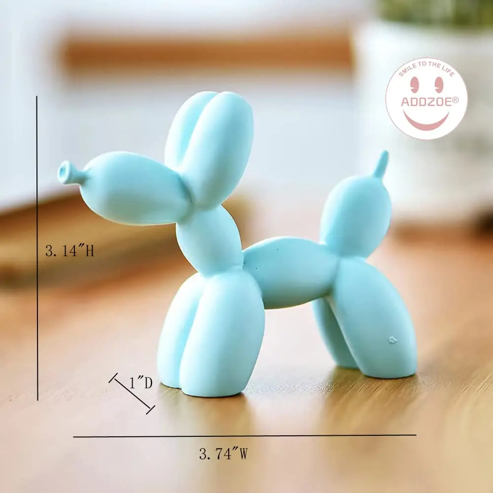 Resin Balloon Dog Sculpture,Mini 4inch Creative Cute Animal Crafts Figurine Balloon Dog Shaped Statue Art Sculpture, Customized
