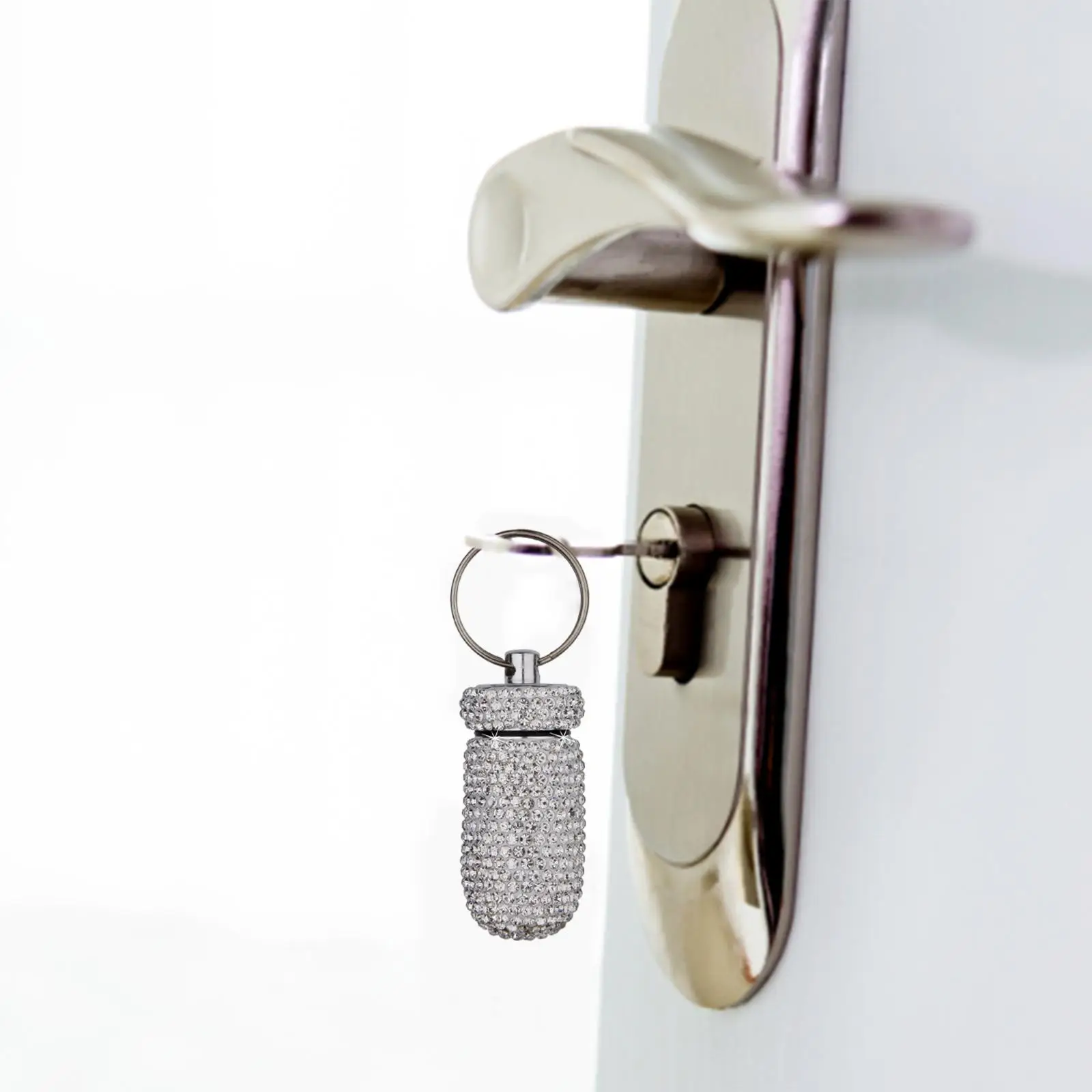 

Mini Pill Holder Keychain Waterproof Storage Organizer Container for Camping