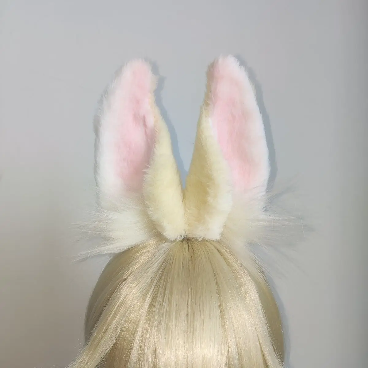 Nieuwe handgemaakte werk COS konijnenoren hairhoop oorbellen staart handgemaakte schattige zachte meisje oor staart set super schattig en lief