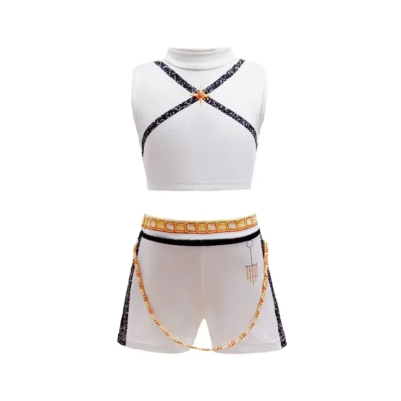 Mädchen 3-Teiliges Set Cosplay-Kostüm Bühnenauftritt Verkleidung Uniform Kinderparty-Kostüme 2026 Sommer Modekleidung – Detail 5