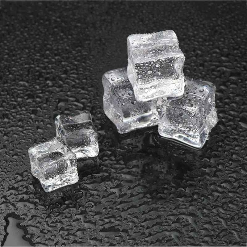 Искусственные Акриловые Кубики льда, 10 шт., искусственные кристаллы, украшения для свадьбы, бара, вечевечерние, пива, аксессуары, виски, напитков, реквизит для фотографии