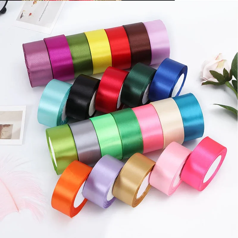 4cm Ribbon Roll Satin Ribbon Wholesale Fabric Tape for Crafts Gift Satin Ribbon for Bows Artificial DIY Apparel for Sewing DD002