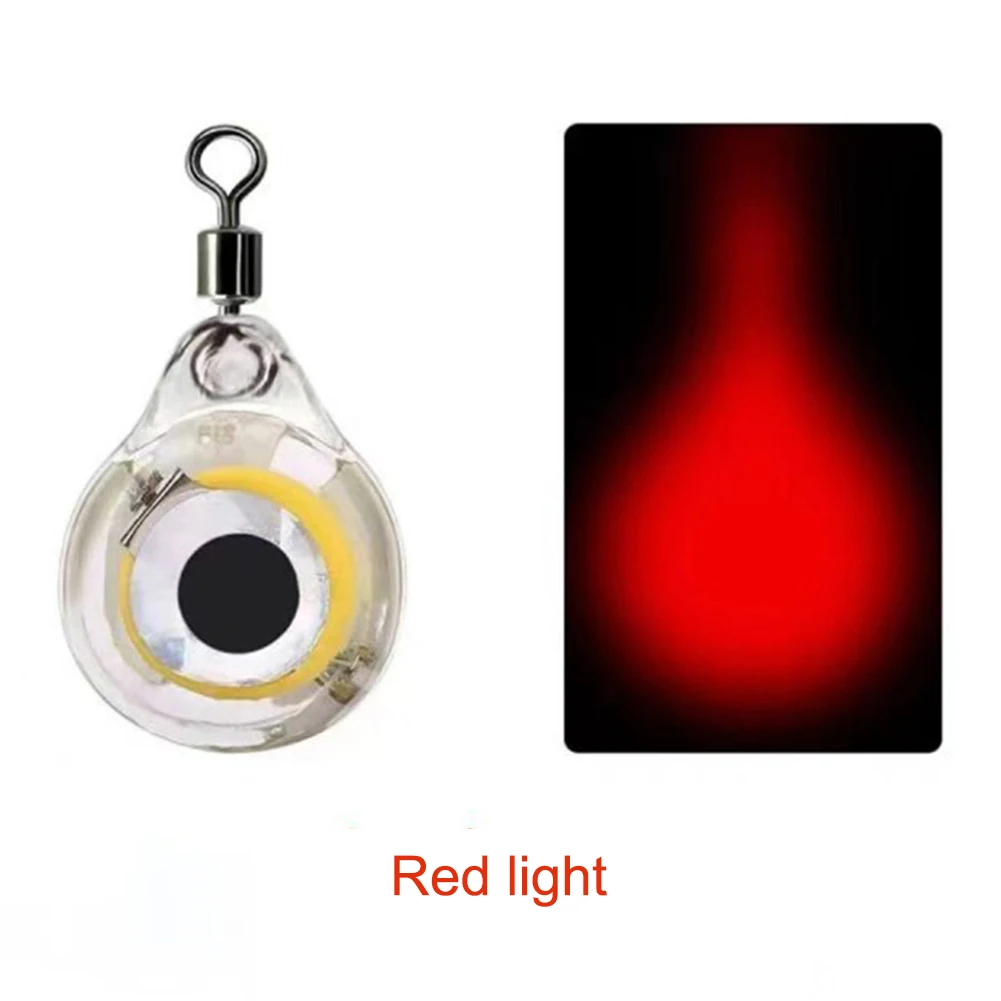 10-100PCS LED Attracting Fish Light Eye Shape Fishing Lure Light Underwater Eye Shape Fishing Squid Fishing Bait Luminous Lures