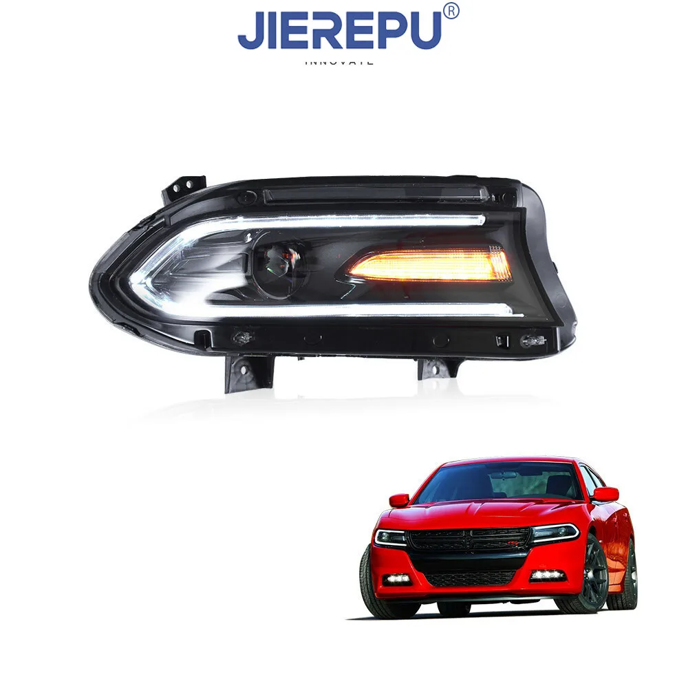 

1 пара правых фар указателя поворота DRL для DODGE CHARGER 2015-2022, лампа Vland, черный корпус