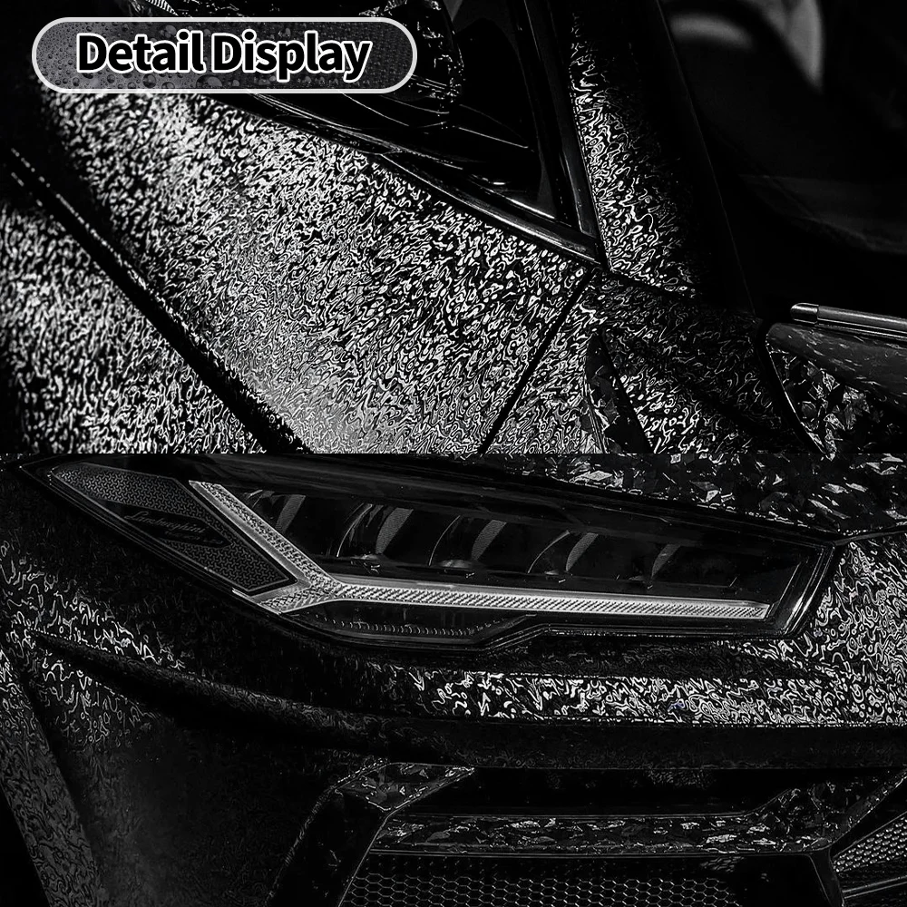 Carbon Fiber Film Forge Cosmic Ghost Black Sticker PET Waterproof Motorcycle Modified Film Car Body Tuning Decor Car Accessories