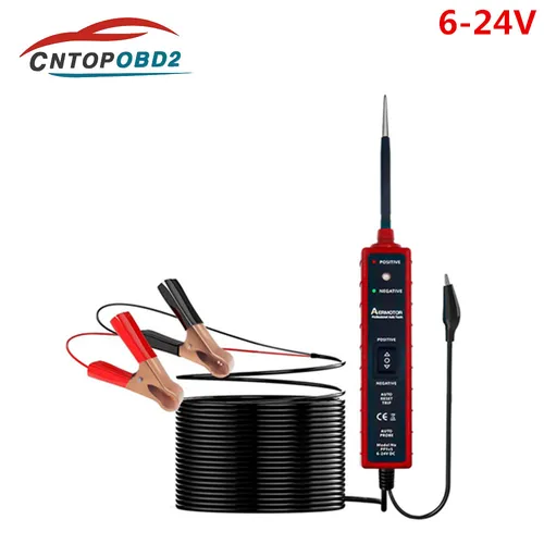Probador de circuito eléctrico automotriz, probador de sistema eléctrico de coche, probador de circuito de automóvil con interruptor de alimentación, diagnóstico de vehículo