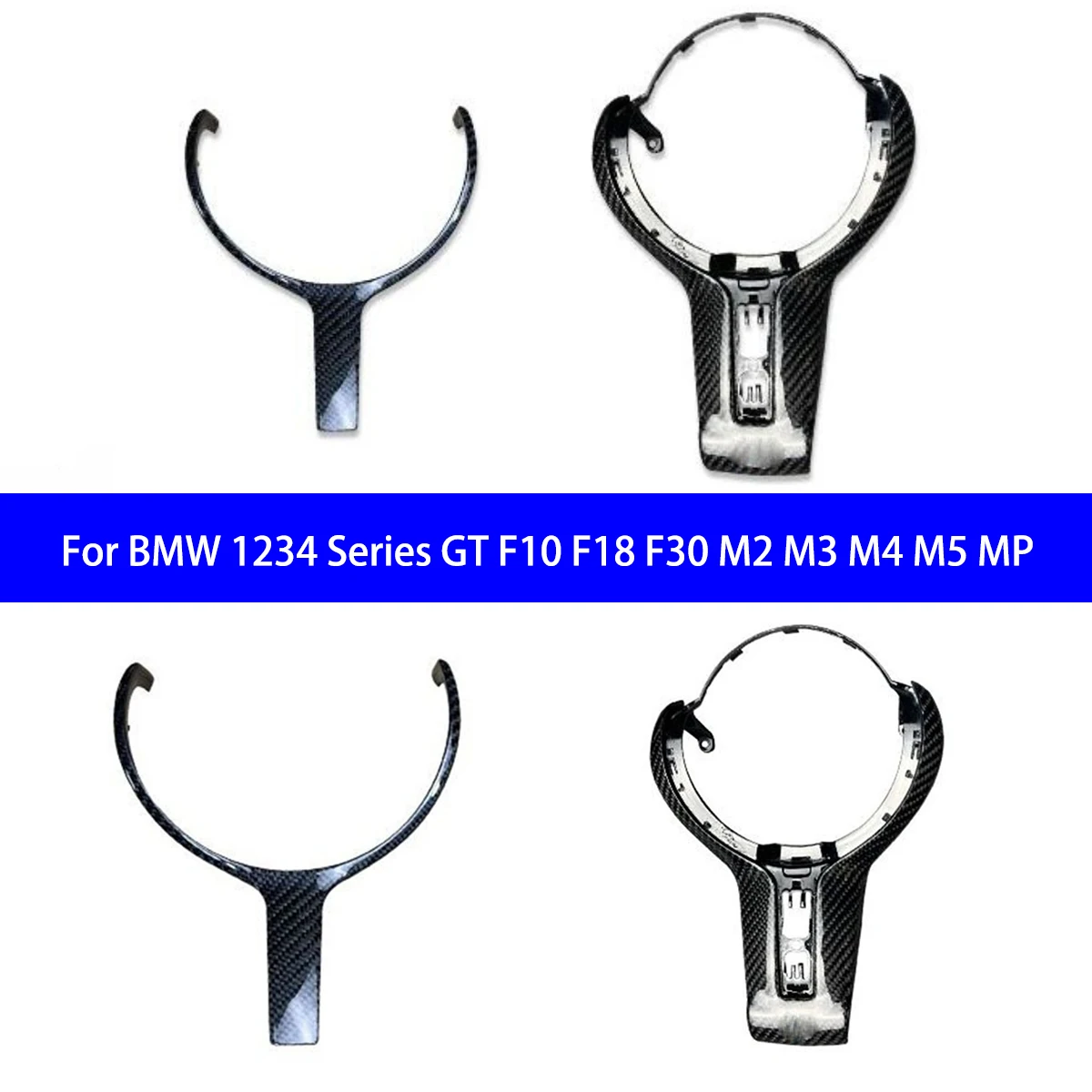 

Suitable for BMW 1234 Series GT F10 F18 F30 M2 M3 M4 M5 MP Dry Carbon Fiber Steering Wheel Thong Cover