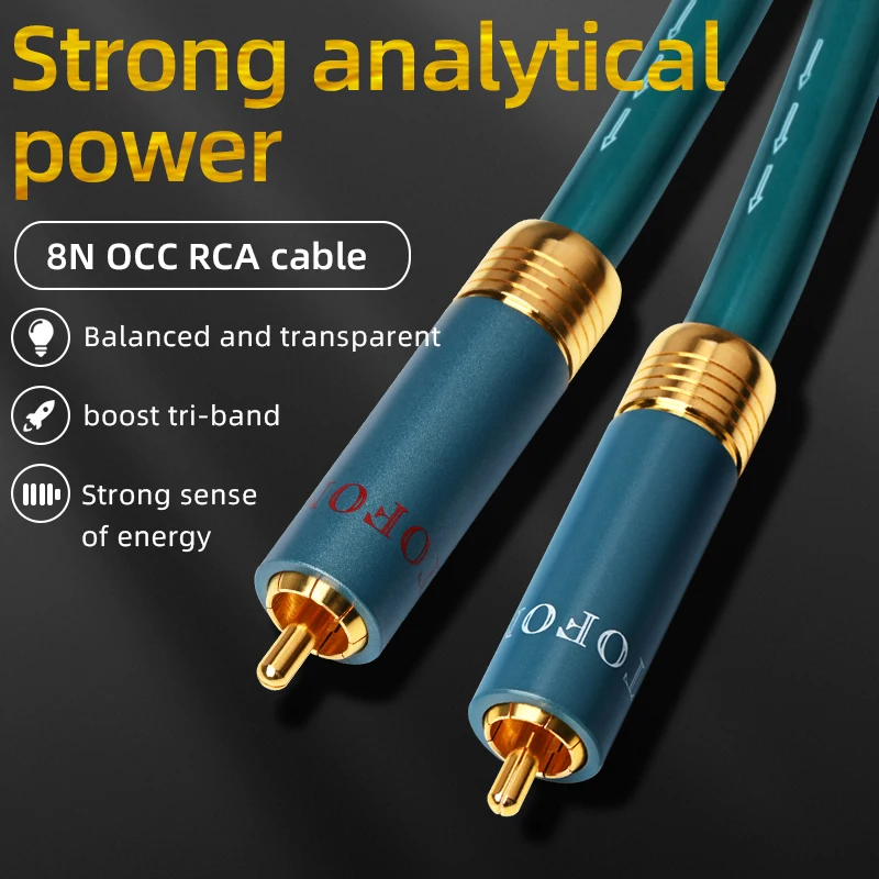 ATAUDIO Hifi RCA Cable Hi-end CD Amplifier Interconnect 2RCA to 2RCA Male Audio  Cable 1m 2M