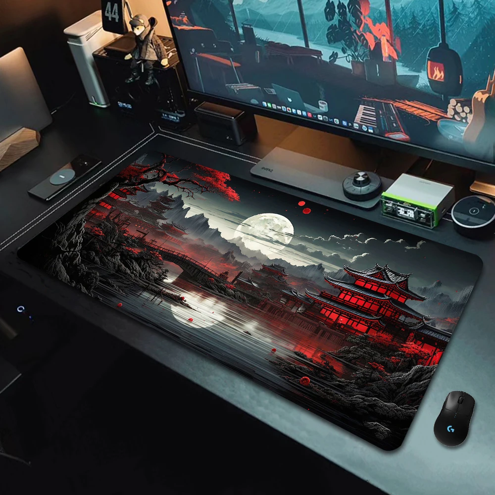 Yıldızlı gökyüzü ay Mouse Pad büyük bilgisayar ofis oyun masası paspaslar XXL kauçuk kaymaz oyun klavyesi Mousepads uzun masa pedleri