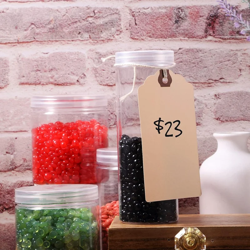 240Pcs 4 3/4 X 2 3/8In Manila Labels Shipping Labels Cardboard Labels With String Hanging Labels With Reinforced Holes