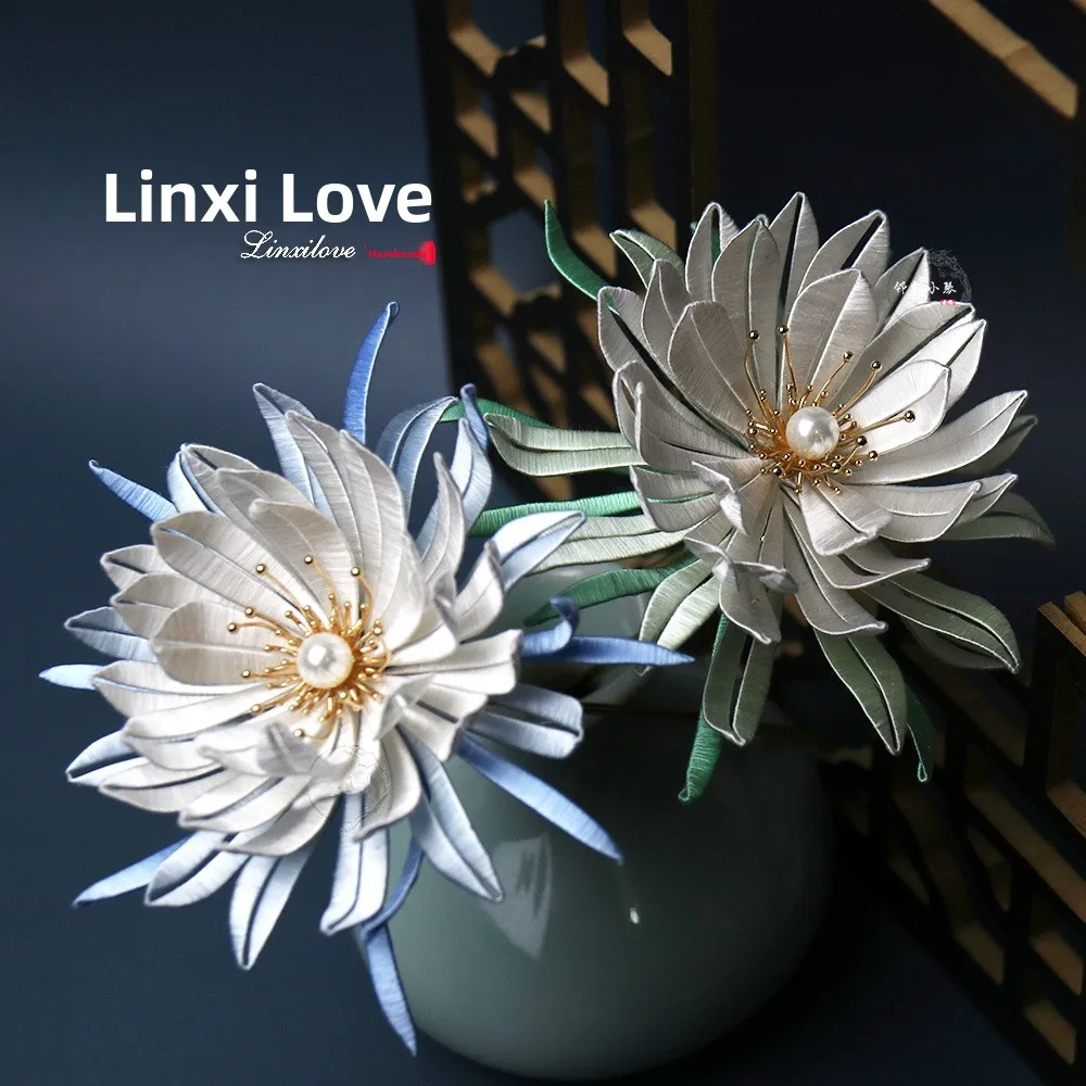 

Handmade DIY Hairpin Hair Accessory Hanfu Headwear Winding Silk Thread Ancient Style Ornament Material Kit Outlining