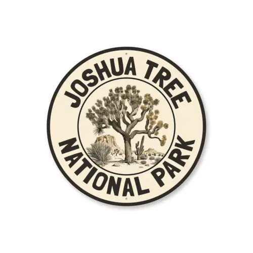 Joshua Tree National Park Round Metal Sign