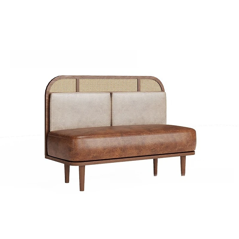 

Cafe milk tea shop table and chair combination commercial booth sofa