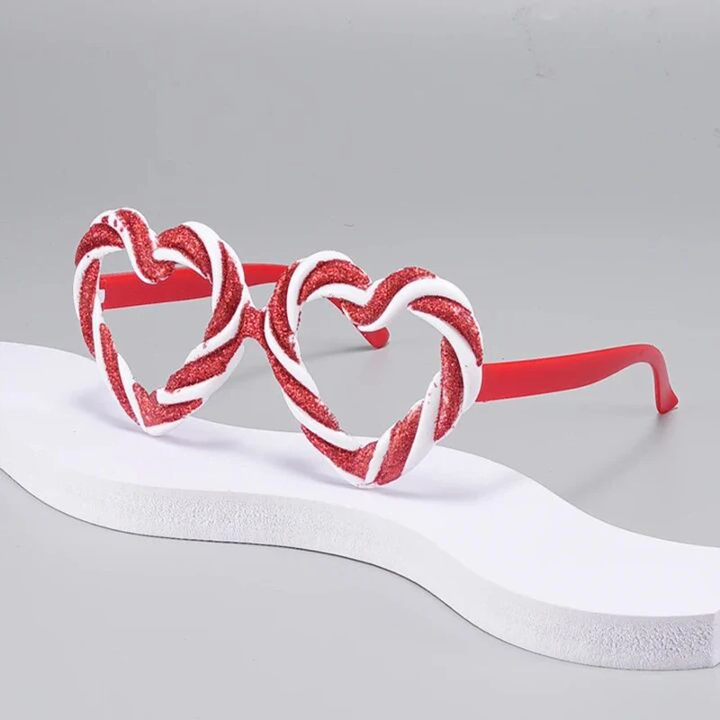 1pc, Valentine's Day Heart Shaped Glasses Fun Party Glasses Candy Shape Ball Decoration Pie Photo Booth Prop christmas