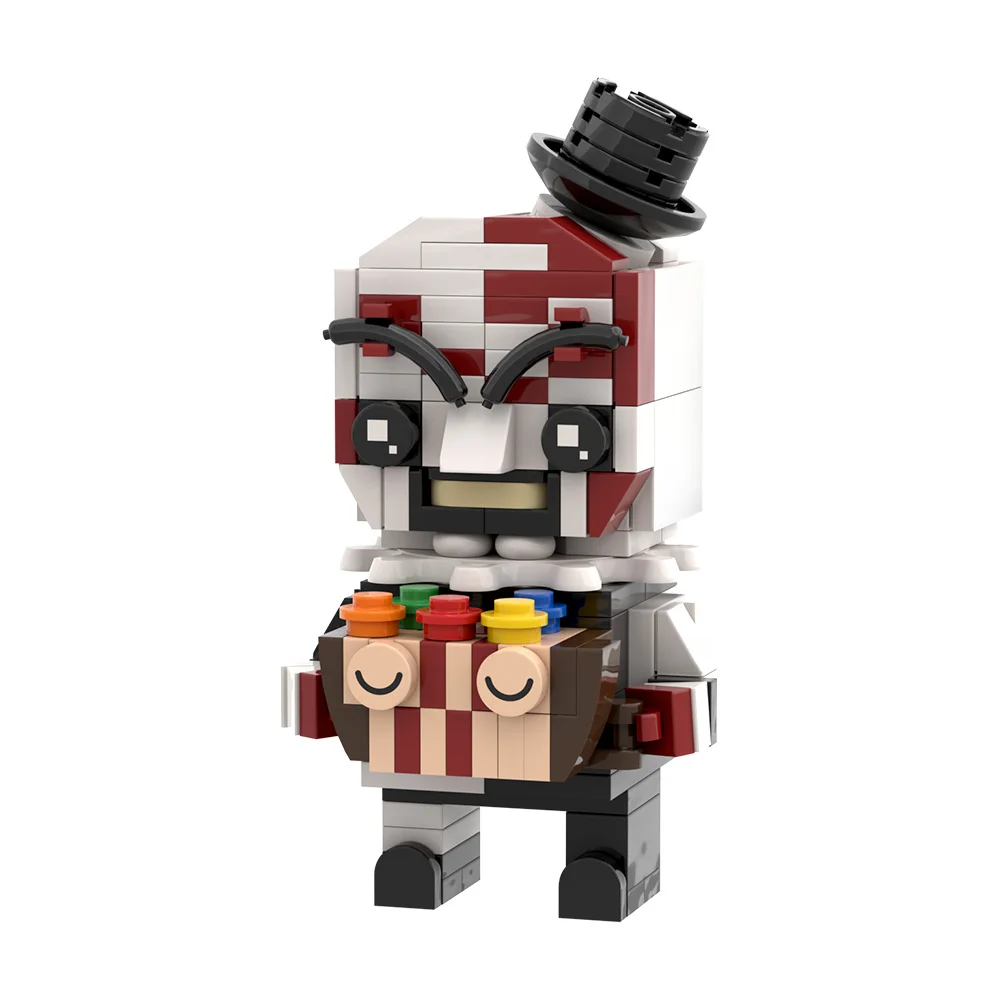 MOC Art el modelo de payaso, bloques de construcción, Horror, payaso malvado, BrickheadZ, figura de ladrillos, juguete, regalo de Halloween para adultos
