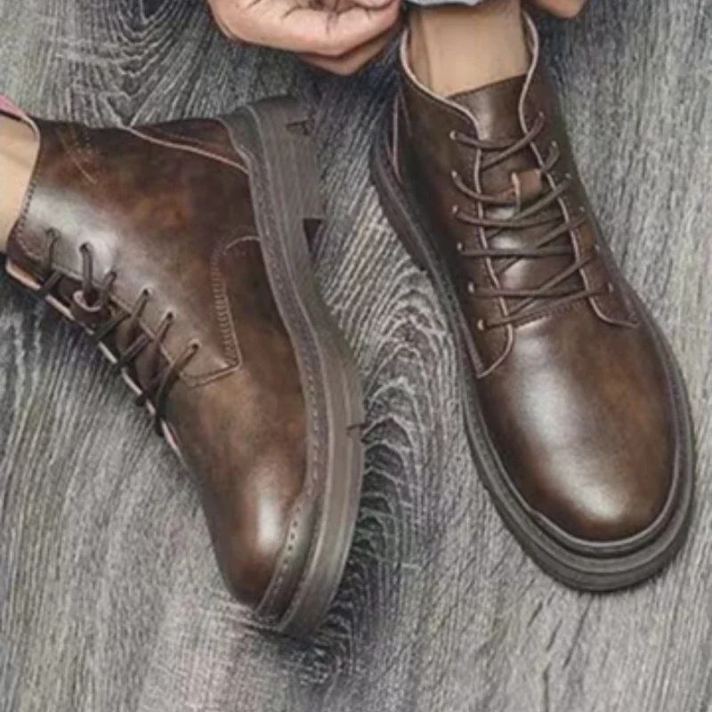 

Трендовые мужские резиновые водонепроницаемые кожаные ботинки 2025, Новая высококачественная мужская обувь, оригинальные скидки, предложение Y2k, горячая Распродажа