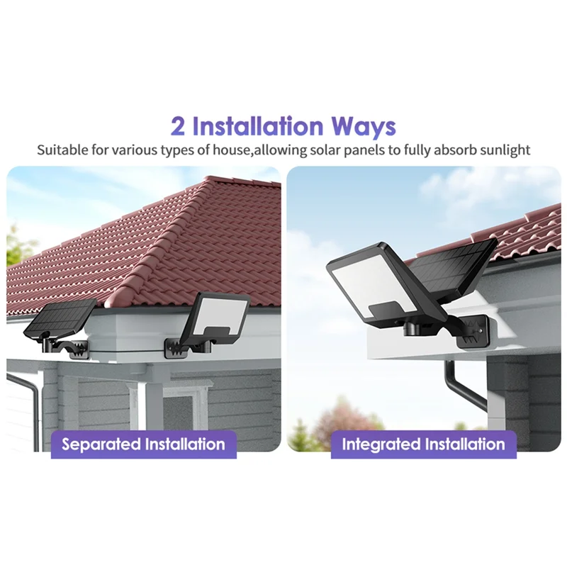 AD23-Solar Light Outdoor LED Solar Lamp IP65 Waterproof Solar Garden Lamp Adjustable Lighting Angle For Wall Yard Street