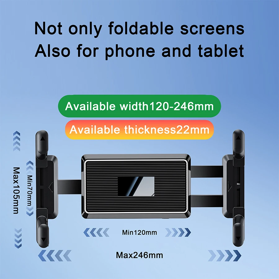 Dashboard Tablet Holder for Car Suction Cup Car Windshield Mount with Large Clamp for All 5