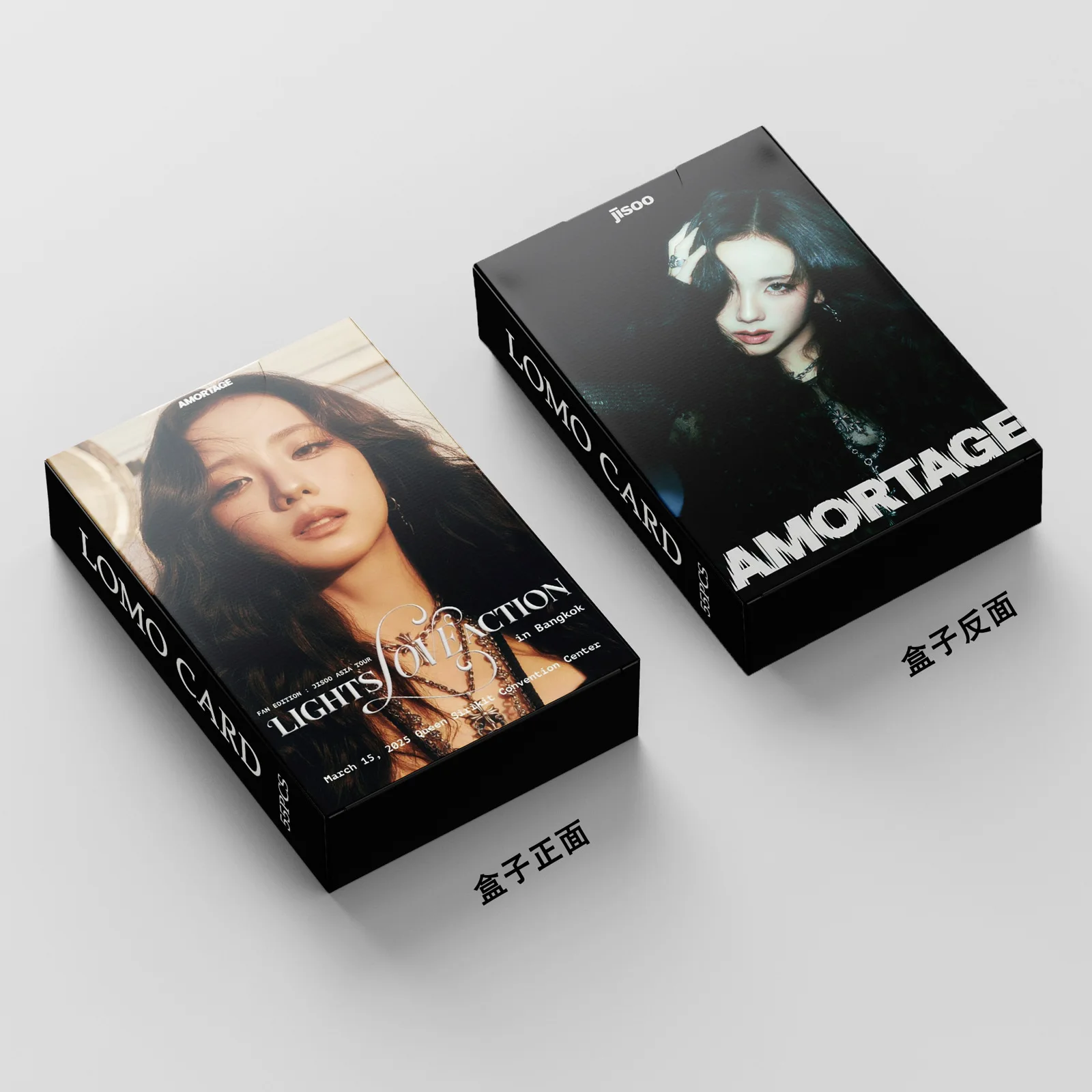 Kpop 55pcs المشاهير النسائية الكورية باللون الوردي والحبر بطاقات JISOO الصغيرة بطاقات AMORTAGE. طباعة مصنع الذهب الطرفية