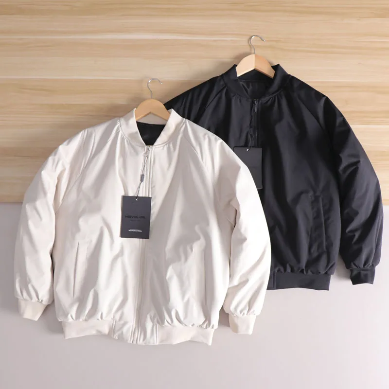 

Уличная мужская простая повседневная хлопковая куртка на молнии на осень-зиму с термостойкой Faion Ci Sle обычной длины с шариковым воротником