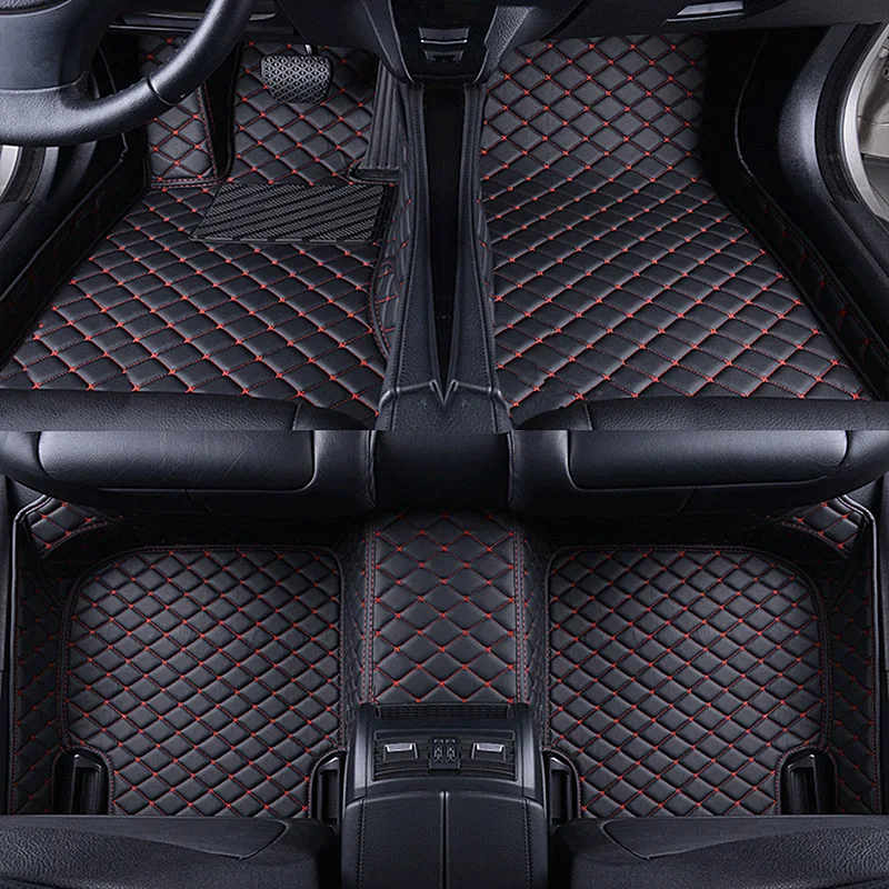 

Custom Car Floor Mats For VW Passat B6 2006-2010 Luxury Leather Floor Durable Rugs Full Protector Auto Accessories Foot Carpet