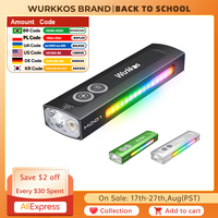 Wurkkos NEW HD01 Multifunctional Flashlight 1200 LM with Green Light White Light 90CRI Side RGB Lights IP65 Waterproof Hiking