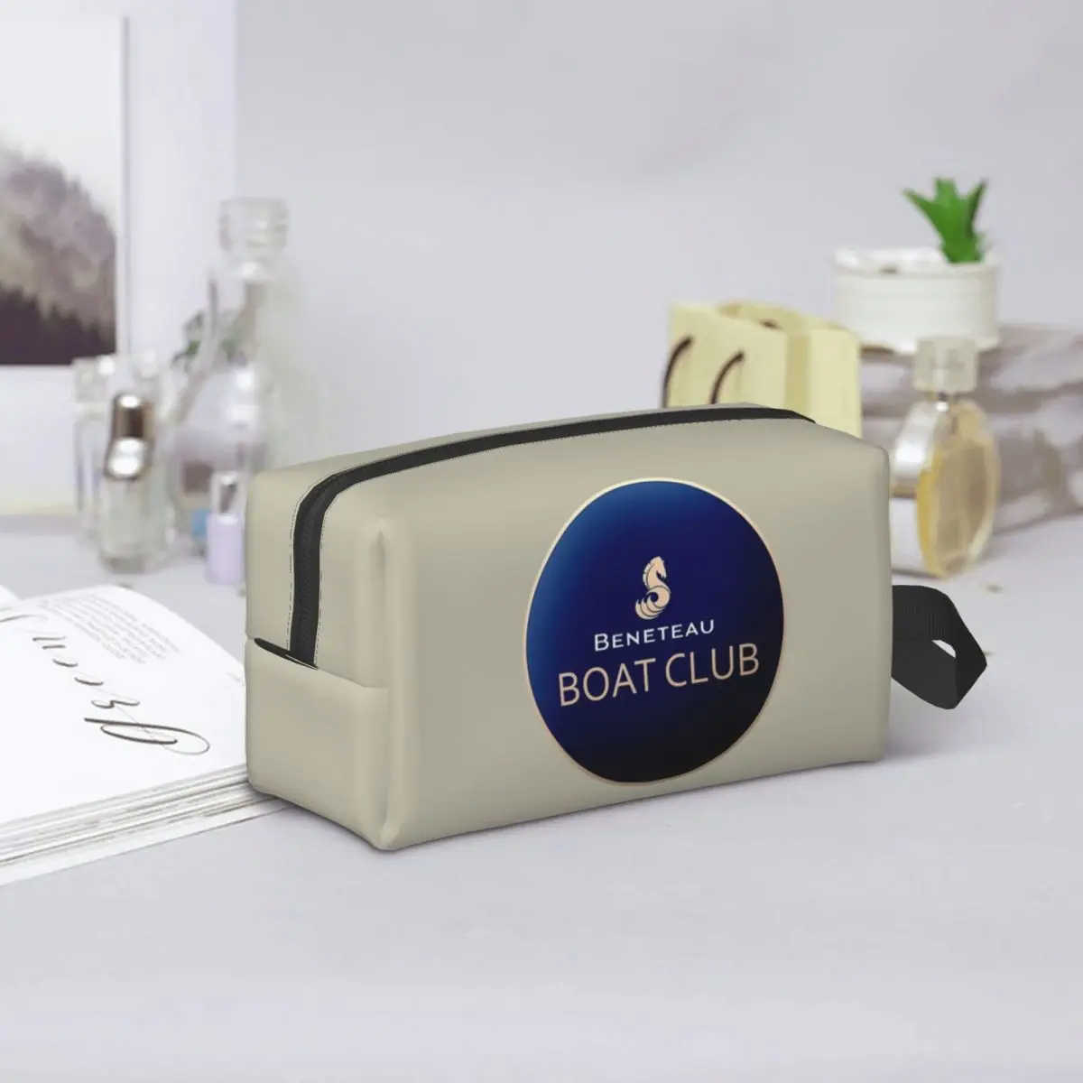Beneteau Boat Club Makeup Bag Cosmetic Organizer Storage Dopp Kit Toiletry Cosmetic Bag for Women Beauty Travel Pencil Case