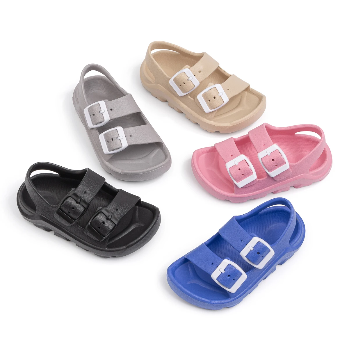 

KIDSUN Summer Children's Flat Low Sandals Rubber Soft Non-slip Soles Beach Water Sports Multicolor Comfortable Casual Shoes