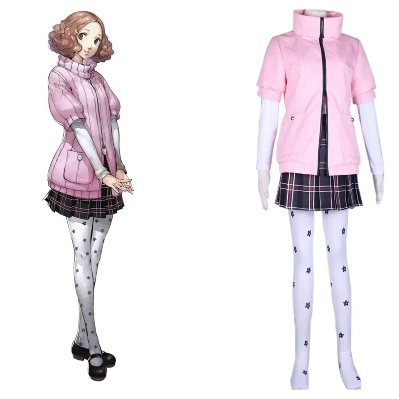 

Unisex Anime Cos Persona 5 Haru Okumura Noir Cosplay Costumes Outfit Halloween Christmas Uniform Suits