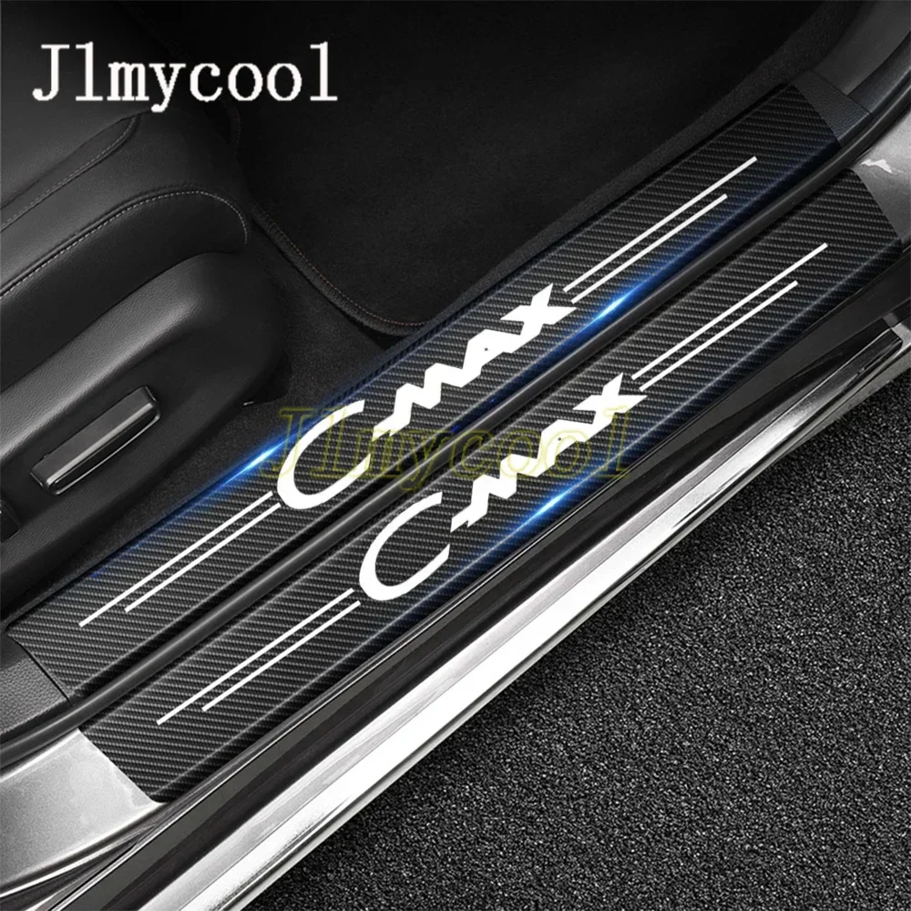 4Pcs For CMAX C MAX C-Max 2012 2013 2015 2016 2017 2018 2019 2020 2021 2022 Car Door Threshold Sill Sticker Decal Protector