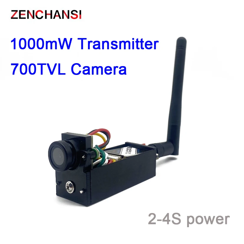 FPV System 5.8G 48CH 100/200/400/1000mW adjustable VTX Transmitter launcher with 1.4mm CMOS 700TVL FPV Camera for RC Part