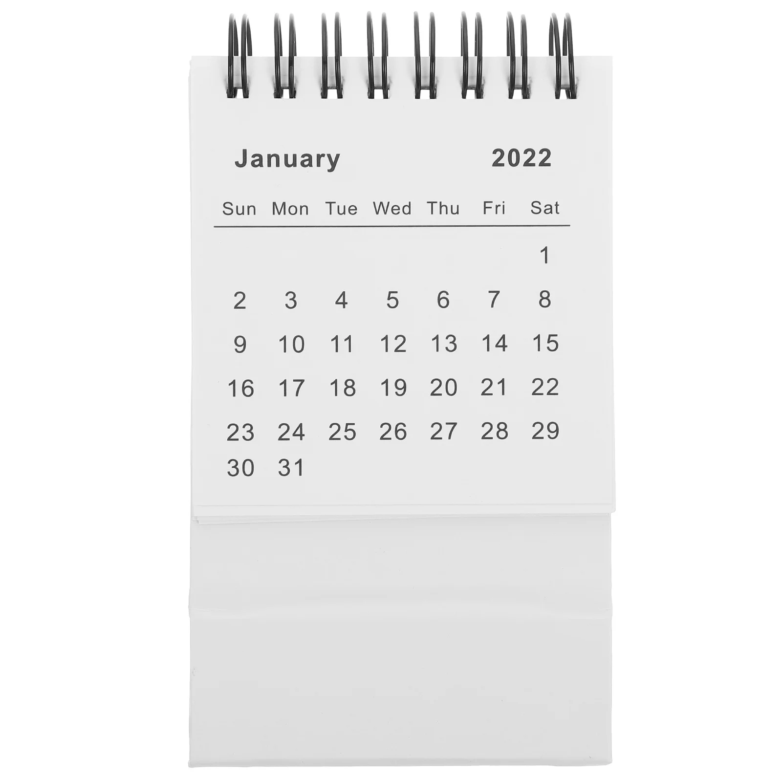 1Pcs 2022 Desk Calendar Thick Paper Sturdy Twin Wire Binding Foldable Base Office Planning Writing Notes Small Decorative Table