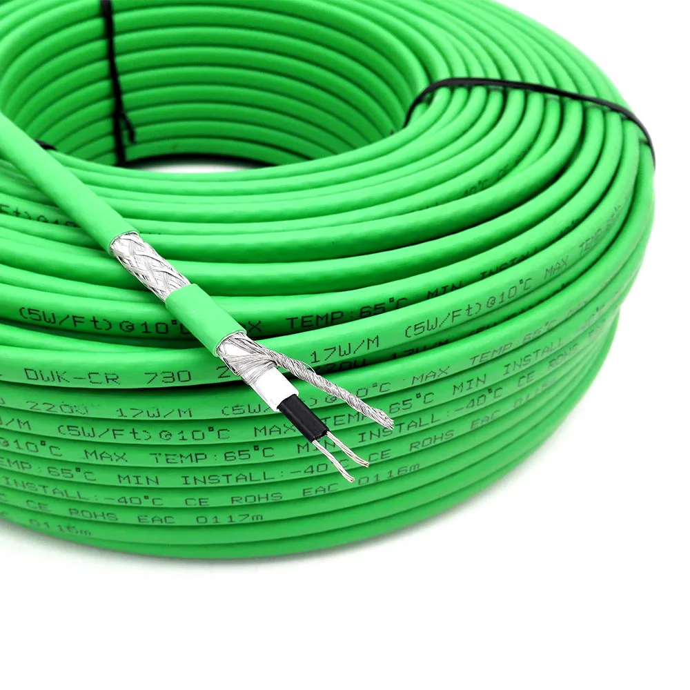 MINCO HEAT 1~100m 110V 220V Pipe Anti-Freeze Protection Self-regulating Heating Cable Wire for Roof Deicing