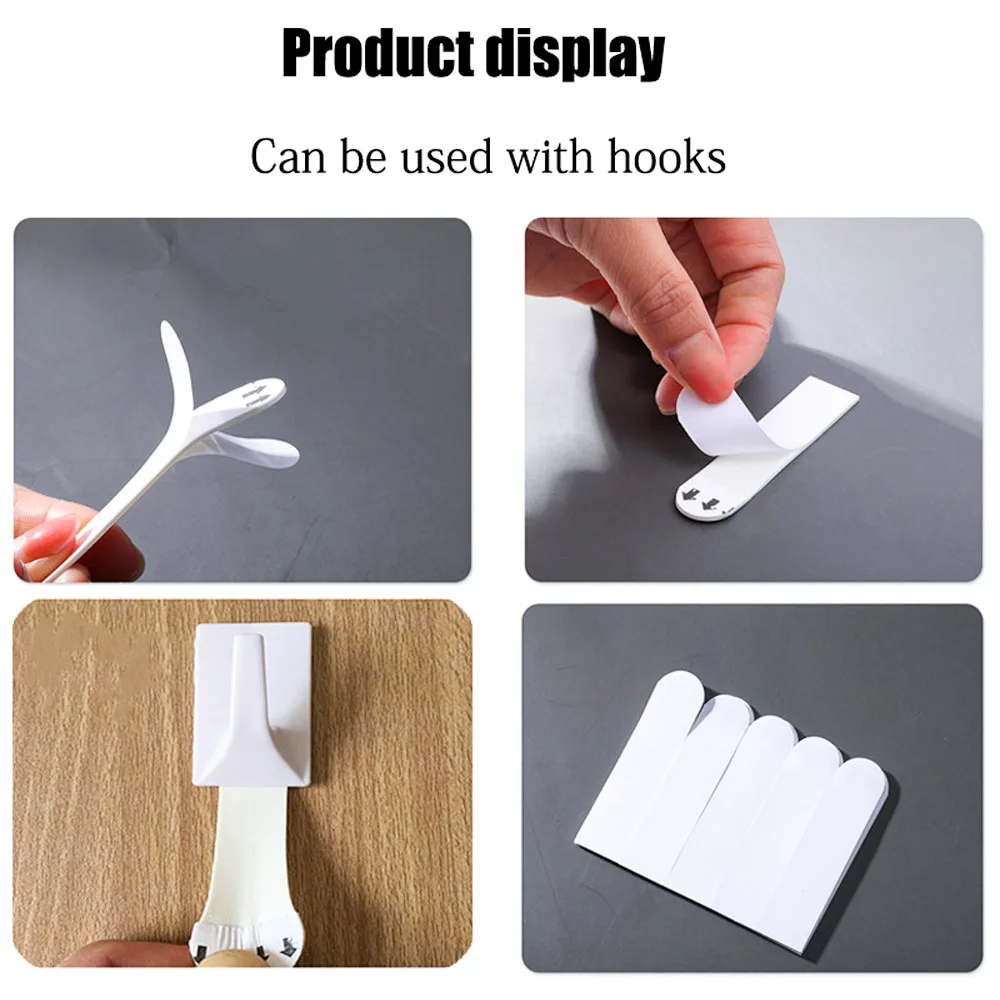 10PCS Double-Sided Self-Adhesive Picture Hanging Strips Tape Non-Marking Waterproof Super Load-Bearing Frame Paste Freely