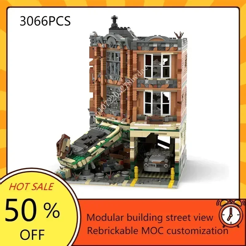 

Полная галерея Doomsday Corner Garage Hot City MOC Креативные головоломки Архитектура Сборка на день рождения Рождественские игрушки для возраста