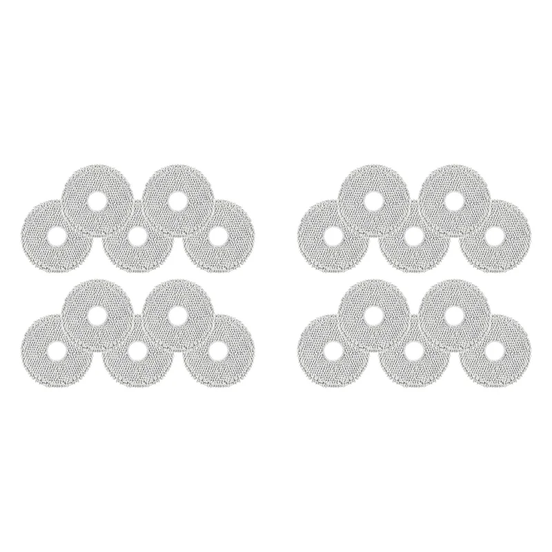 ABUP-Pack Of 20 Mop For Dreame L10s Ultra/L10s Pro Ultra/L20 Ultra/L10s Pro Ultra Heat/Xiaomi X10+ Vacuum Robot, Washable