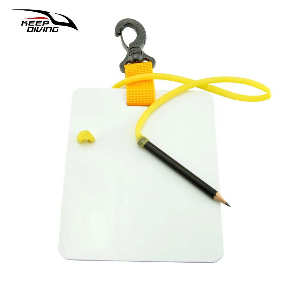 

Underwater Writing Slate Diving Wordpad Gear Board with Swivel Clip and Pencil for Water Sports Diving Swimming