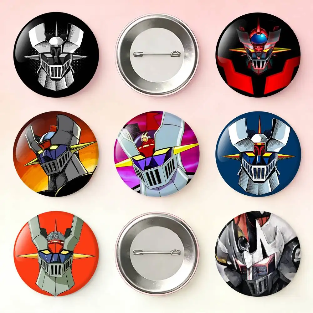 

M-Mazinger Z R-Robot Laser Badge Creative Pins Brooch for Bag Clothes Hat Decor Gifts Fans Collect