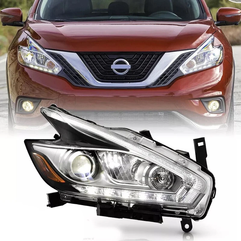 

Car Halogen Headlight Assembly For Nissan Murano 2015 2016 2017 2018 DRL Projector Daytime Running Light Turn Signal Lamps