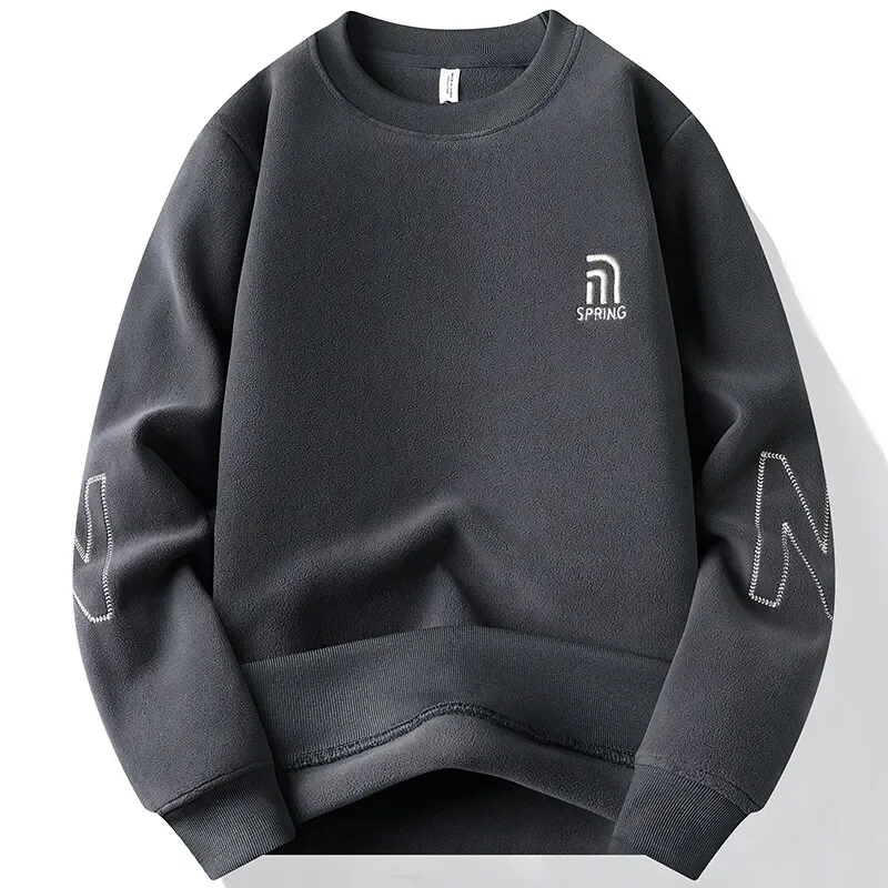Fashion Thick Hoodie Mens Winter Fleece Pullover Men\'s Winter Clothes Elegant Luxury Brand White Green Pullovers