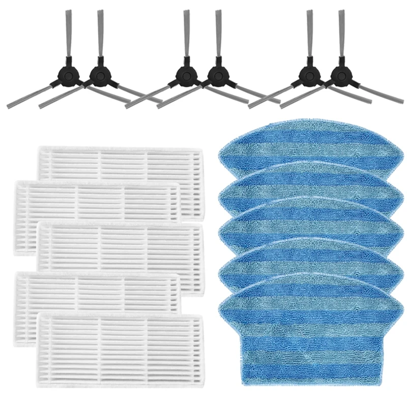 

16 PCS Vacuum Cleaner Parts Replacement For Midea I2 VCR03 Side Brush Hepa Filter Mop Cloth Vacuum Cleaner Accessories