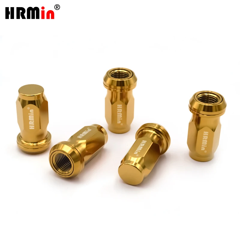 HRMin M14*1.5*45mm 10.9 grade Gr.5 titanium cone seat floating washer wheel nuts titanium lug nuts for AUDI,Tesla, VW