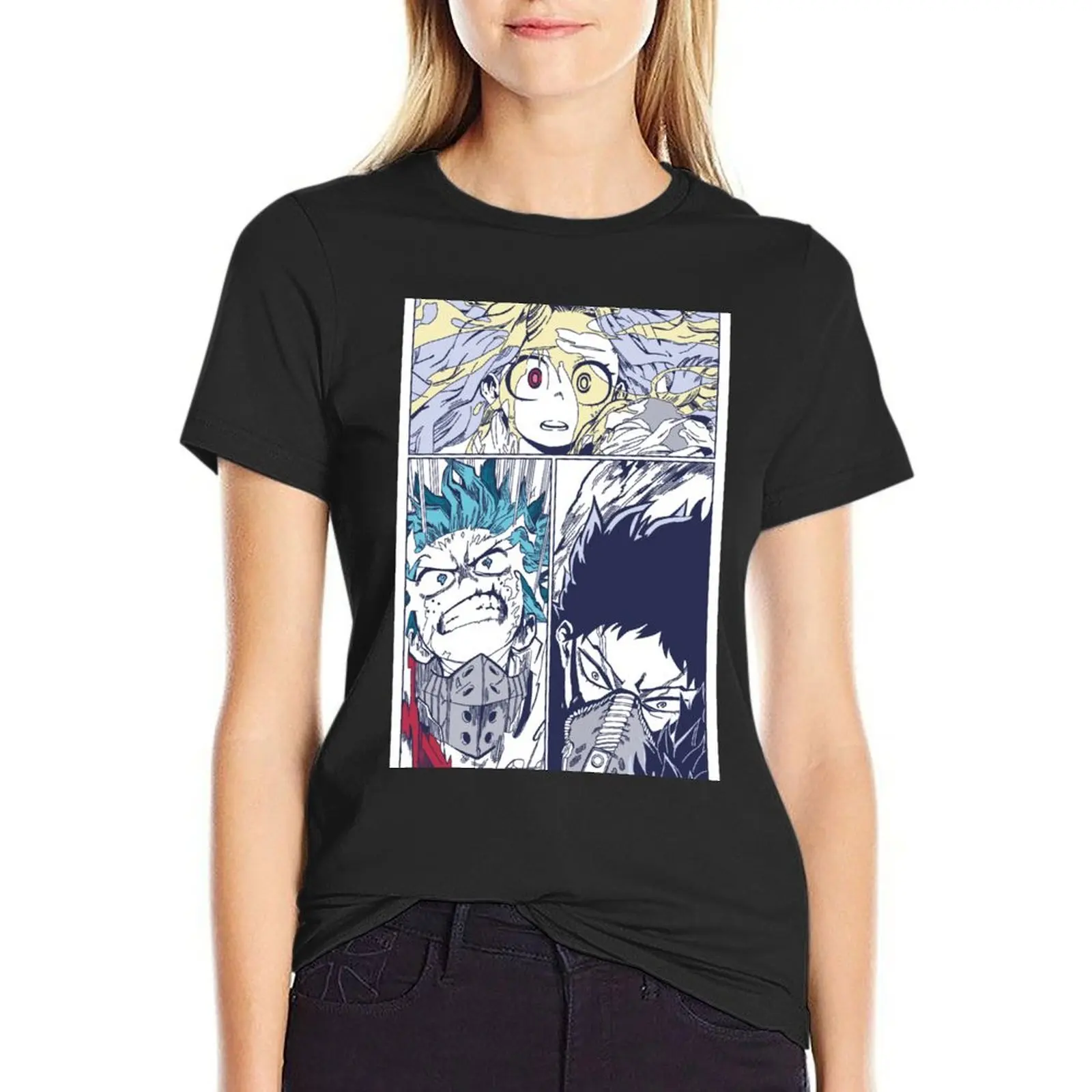 

MHA Manga T-Shirt tops hippie clothes oversized workout shirts for Women