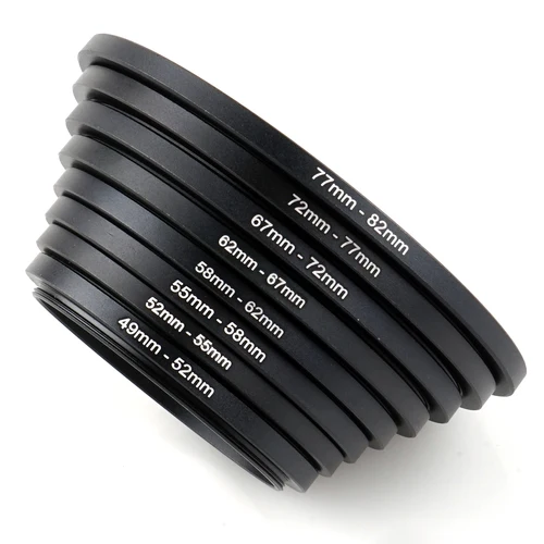 Imagen 2 del producto Anillo adaptador de filtro de lente Lightdow, anillos de paso de Metal de realce, 49/52/55/58/62/67/72/77/82mm