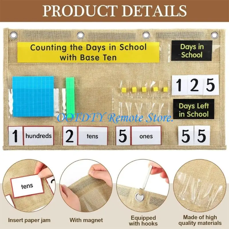 Mathematics Learning Tool Fabric Display System For Elementary School Teachers And Home Education